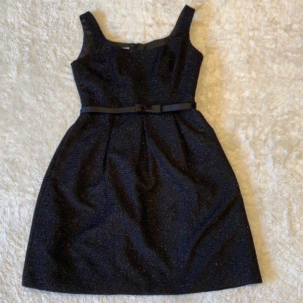 Evan Picone textured little black cocktail party dress, 10